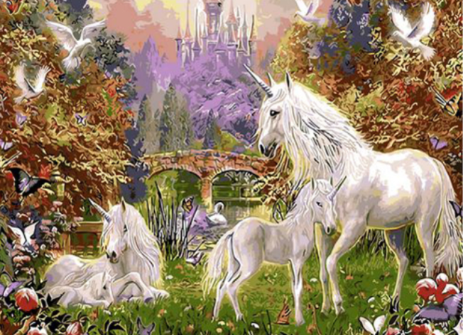 paint by numbers Unicorn