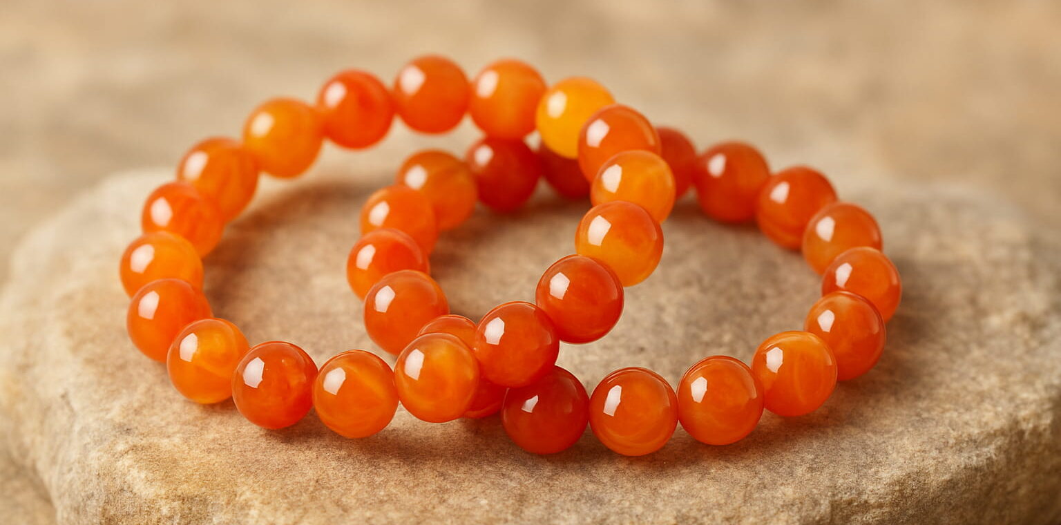orange agate bracelets