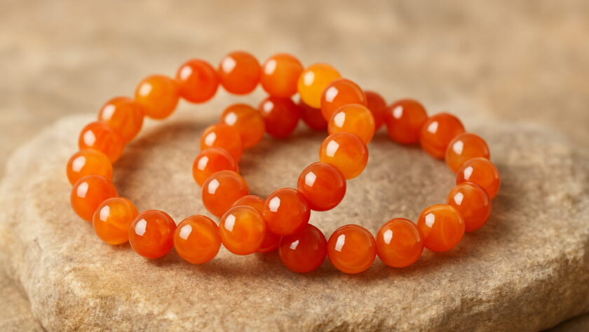 orange agate bracelets